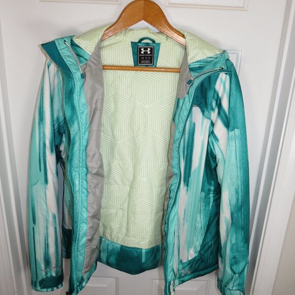 UNDER ARMOUR Women’s LG Storm2 Infrared Ampli Snow/Ski Jacket Primaloft Green - Picture 5 of 7